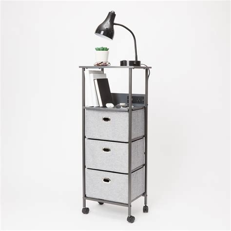 Wood and Metal. . Dormify charging cart